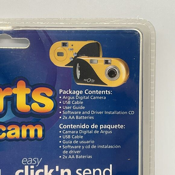 Argus Sports Cam Digital Camera NOS Sealed - Read Rubber Not In Good Condition - Picture 8 of 11